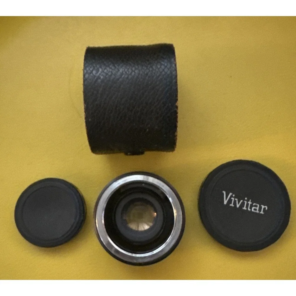 Vivitar Auto 2X Tele-Converter Model 2X-1 Lens With Original Leather Case